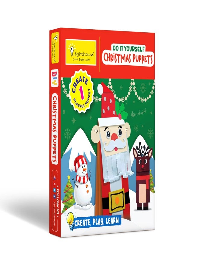 لايت هاوس مجموعة أدوات صنع الحرف اليدوية لعيد الميلاد من لايت هاوس للأطفال | اصنع دمية سانتا بنفسك باستخدام كيس ورقي بني، وقصاصات سانتا وملحقاتها | نشاط فني وحرفي ممتع للعطلات، مجموعة هدايا عيد الميلاد الإبداعية للأطفال (عبوة من 5 قطع) - Image 1